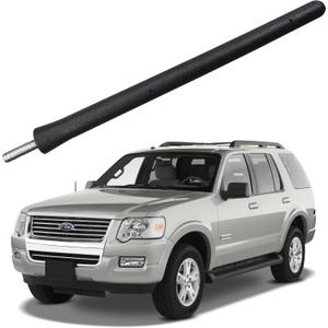 Ford Short Radio Antenna - Explorer (1999-2010), Sport (2001-2003), Sport Trac (2001-2010) - 6 3/4 Inch, Car Wash Proof, Internal Copper Coil Mast Replacement