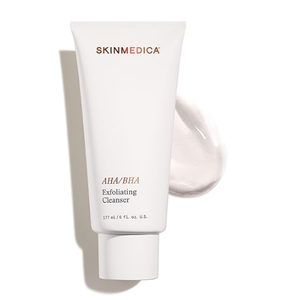SkinMedica AHA/BHA Exfoliating Face Wash (NEW PACKAGING),Gentle Facial Exfoliating Scrub with Jojoba Oil for Smoother, Radiant Skin  Helps Improve the Appearance of Skin Tone & Texture (6 Fl Oz)