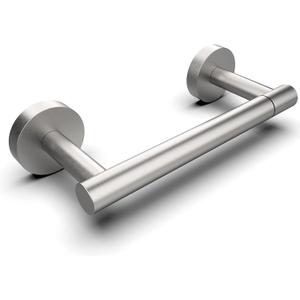 RARXTR Bathroom Toilet Paper Holder Wall Mount SUS304 Stainless Steel Double Post Pivoting Toilet Paper Roll Holder Wall Mounted for Bathroom RV Commercial Toilet Tissue Dispensers, Brushed Nickel