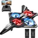 4DRC V31 RC Plane with Camera, Foam Remote Control Drones with Camera for Kids Adults 8-12 12-16, Remote Control Airplane Fighter Jet with Light, 360 Flip Fighter Jet Toy