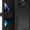 Pelican Shield Series - iPhone 13 Pro Max Case/iPhone 12 Pro Max Case [21ft Military Grade Drop Protection] [Wireless Charging Compatible] Protective Cover with Belt Clip Holster Kickstand - Black (Shield Black)