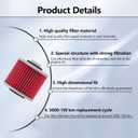 OuYi Motorcycle Air Filter & Oil Filter & Fuel Filter & Spark Plug Compatible with Yamaha XVS650 V-Star 650 Custom 1998-2011 XVS650AT V-Star Silverado 2003-2010 XVS650 DragStar 1997-2003