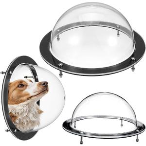 2 PCS Dog Fence Window, 12.4 x 4.9 Inch Clear Pet View Dome, Durable Pet Peek Windows, Doggie Fence Safe Domes, Pets Supply for Dog Cat Horse Outside Playground Garden
