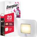 Energizer Motion-Activated LED Path Light, Wireless, 20 Lumens, Battery Powered, White, Ideal for Hallway, Entryway, Stairs, Pathway, Night Light