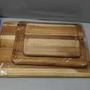 Teak Wood Cutting Board Set for Kitchen High-End Non Toxic Non Slip Over Sink Solid Thick Wood Haus Chopping Board Extra Large Big Small Best Kitchen Essential House Warming Hostess Host Gift (Multi-Size Set | 3 Pack)