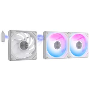 darkFlash G24 120MM Magnetic ARGB PC Case Fans - 3 Pack, Tool-Free Installation, up to 2200RPM Cooling, 4-Pin PWM, Sync with Motherboard RGB Software(White)