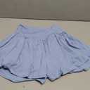 Womens Crossover Athletic Shorts Wide Waistband Flowy Tennis Sports Skorts with Pockets L