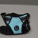 PoyPet No Pull Dog Harness, Reflective Comfortable Vest Harness with Front & Back 2 Leash Attachments and Easy Control Handle Adjustable Soft Padded Pet Vest for Small to Large Dogs (Mint Blue,L)