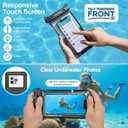 Rynapac Waterproof Phone Pouch Floating - 2Pack, [Up to 8.5''] IPX8 Waterproof Phone Case with Lanyard for iPhone 17 16 15 Pro Max, Touchscreen & Underwater Photography, Beach Travel Cruise Essentials