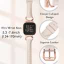 Minyee Leather Band Compatible with Fitbit Versa 2/Fitbit Versa/Versa Lite Bands Women, Slim Thin Dressy Designer Premium Leather Strap with C-Shape Metal Buckle for Versa 2 Smartwatch Accessories