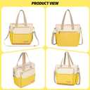 Lunch Box Lunch Bag Women, Leakproof Insulated Lunch Cooler Bag for Women, Large Lunch Tote Bags Adults(Yellow,16.2L)
