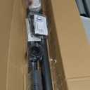 Refrze Room Divider Tension Curtain Rod, 83-122 Inch Tension Shower Curtain Rods, Curtain Rods No Drilling for Window,Adjustable Bathroom Stall Tension Pole-Black