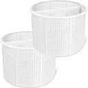 Pool Skimmer Basket for Hayward SPX1082CA & Aladdin B-152 Skimmers, Filter Basket Assembly with Handle Compatible with Hayward SP1083 SP1084 1085 SP1075 Inground Pool Skimmer Basket, White 2 Pack
