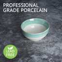 Bosmarlin Small Ceramic Dessert Bowls, 16 Oz, Set of 6, Dishwasher and Microwave Safe, For Cereal, Ice Cream, Soup, Salad, Rice (Turquoise Green, 16 Oz)