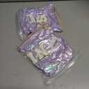 2 x Hiroyuki Iridescent Makeup Bag, 14 inches Cosmetic Bag, Large Capacity Travel Pouch (Skin, purple)