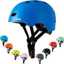 Bike Skateboard Helmet, Adjustable and Multi-Sport for Skate Scooter, 3 Sizes for Adult Youth Kids Toddler (Large, Blue)