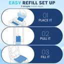 Diaper Pail Refill Bags 30 Bags Per RefillCompatible with Genie Easy Roll Signature Diaper Pails Holds Up to 2820 Newborn Diapers Talc Powder Scent 7 Layer Odor Barrier,Scented,2PACK (60 Bags)