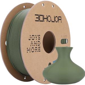 3DHoJor Matte PLA Filament 1.75mm, Upgrade 1kg Cardboard Spool PLA Filament 1.75 PLA 3D Printing Filament, Print with Most 3D Printers 3D Filament-Olive Green