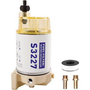 S3227 Fuel Filter Marine Fuel Water Separator Assembly Replacement for Marine Outboard Motor Replace# S3227 320R 490R-RAC-01 18-7948 9-37882 18-7922 18-7922-1