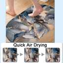 Light Grayish-Blue Gold Marble, Super Absorbent Quick-Drying Bathroom Mat Rug, Rubber Non-Slip Bottoms, Easy to Clean,Ultra Thin Bathroom Rugs Fit Under Door and Bathtub(1624Inch)