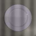 PLASTICPRO 64 Piece Combo Plastic Dinner Plates Disposable Plastic Fancy Heavy Duty Party Dishes 7 inch and 10 inch, White Beaded