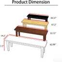 Wilk Wooden Entryway Bench, 39’’ Indoor End of Bed Bench, 100% Solid Oak Wood (White)
