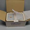 Non-Toxic 35 Oz (4.4 Cup) Glass Storage Containers with Lids  Plastic Free Meal Prep Containers for Lunch, Airtight Food Storage, Microwave and Freezer Safe, 4 Pack - Ziruma