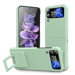 CMYFUTNG Galaxy Z Flip 3 5G Case with Stand, Military-Grade Protective Case, Lightweight, Slim Fit Rugged Shockproof Cover, Light Green 6-Z Flip3-05