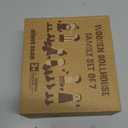 Giant bean Wooden Family Dolls Set of 5 for Dollhouse, Dollhouse People Miniature Dollhouse Accessories Toy for Boys Girls Kids Pretend Play 3 Years up