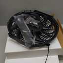 12" Universal Electric Radiator Fan Push Pull Slim Fan High Performance Cooling Fan 80W12V Mount Kit 2PCS