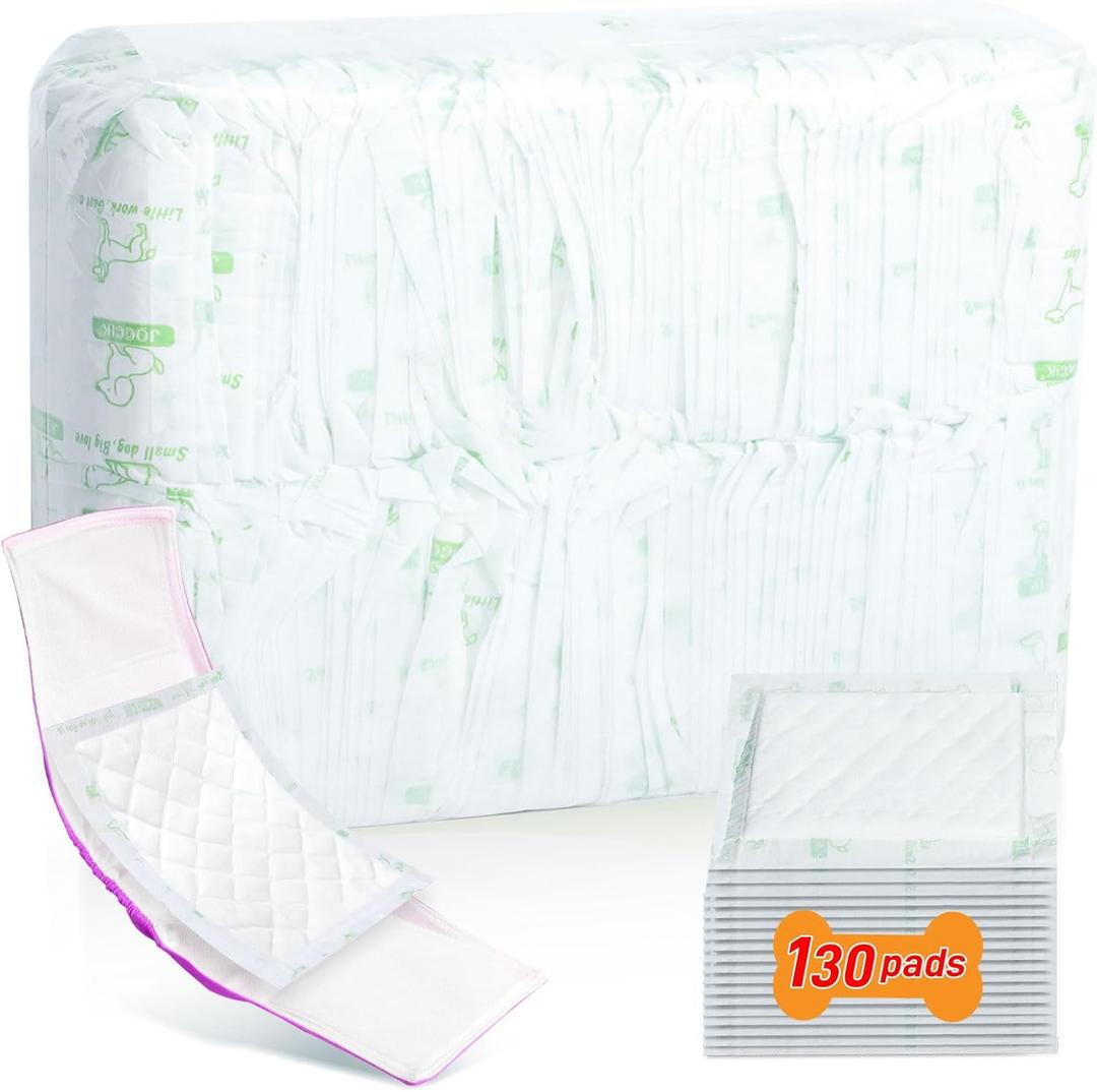 Dog Diaper Liners for Male and Female Dogs, 130ct