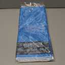 4 x Creative Converting 329657 Plain Water Print Plastic Tablecloth, 108" x 54"