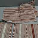 Artoid Mode Caramel Farmhouse Woven Braided Stripe Placemats Set of 6,12x18 Inch Seasonal Holiday Table Mats Party Kitchen Dining Decoration