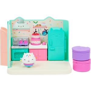 Gabbys Dollhouse, Bakey with Cakey Kitchen with Figure and 3 Accessories, 3 Furniture and 2 Deliveries, Kids Toys for Ages 3 and up