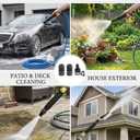 Heavy Duty Adjustable Garden Hose Nozzle, High Pressure Jet Spray, Metal Sprayer for Car Wash, Lawn, Patio Cleaning, Leak-Proof Design
