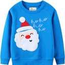 CM-Kid Toddler Boys Sweatshirt Christmas Sweater Shirt Kids Santa Claus Reindeer Pullover Long Sleeve Xmas Top Size 2-7T (4T)
