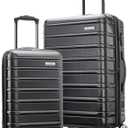 Samsonite Omni 2 Hardside 2 Piece Set - Includes Global Carry-On & Medium Checked Suitcases - 360° Dual Spinner Wheels - Integrated TSA Lock & Expansion - Midnight Black (22" and 24")