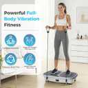OLIXIS Vibration Plate Exercise Machine with 9 Auto Modes, Full Body Workout Vibrating Platform with LED Touch Screen & Pull Ropes for Weight Loss, Home Gym Fitness Equipment for Women Men