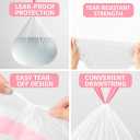 13 Gallon Drawstring Trash Bags for Kitchen – Tall White Garbage Bags with Easy Tear-Off Roll, Heavy-Duty, Leak-Proof & Odor-Free – 120 Count