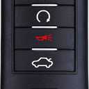 5 Buttons Remote Key Fob Control Replacement for C adillac CTS 2008 2009 2010 2011 2012 2013 2014 2015 / Cadillac STS 2008 - 2011 (FCC ID: M3N5WY7777A 315MHz) 1 Pack