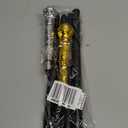 Lucleag 2PCS Gold Walking Cane & Silver Walking Cane, Halloween Party Theme Party Supplies, Halloween King Cosplay Prop Costume Accessories, Halloween Prop Stick Pimp Canes for Adults Kids