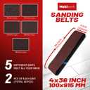 Sanding Belts & PSA Sanding Discs Set - 10 Pack 4x36 Inch Aluminum Oxide Belts (80/120/150/240/400 Grit) and 18 Pack 6-Inch Self-Adhesive Discs (80/100/120/180/240/400 Grit) for Wood, Metal Polishing