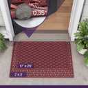 DEXI Front Door Mat Outside Entrance Rubber 24x36, Welcome Floor Doormat Heavy Duty Non Slip, Dirt Trapper Waterproof Exterior Entry Mats All Weather for Patio Entryway Drainage, Red