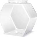 Woozettn Plastic Candy Jar,Hexagon Cookie Jars for Kitchen,Clear Hexagonal Containers with Lids for Dry Food,Candy,Snacks,Cookies,Craft,Laundry Pod(1 Pcs)