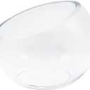 WGVI Slant Cut Bowl Glass Vase, Width 5.5", Height 4.5", Clear Terrarium, Candy Dish, Fruit Jar, Floral Container for Wedding Party Event, Home Office Decor, 1 Piece