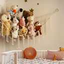 Stuffed Animal Storage Hammock or Net Corner - Large Toy Hammock Net for Stuffed Animals Room Decor - Cute Stuff Animal Organizer Plush Holder - Kids Baby Nursery Essentials Wall Bedroom Home Decor, Standard