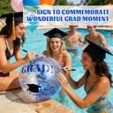 Forwe Graduation Inflatable Beach Balls, 16 Inch 6/10PCS Confetti Glitter Beach Pool Ball Blow up Balloon Toys for Class of 2026 Swimming Pool Graduation Party Decorations
