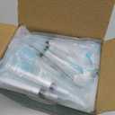 JOLLY PARTY 100 Pack 3ml Syringes with Caps, Mini 3cc Syringe Needleless, Small Oral Syringe with Tip Cap Individually Wrapped for Scientific Labs, Liquid Measuring, Pet Feeding, Oil & Glue Dispenser