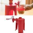 Soda Dispenser, Carbonated Beverage Machine Automatic Water Cooler Dispensers Upside down Mini Water Bottle Dispenser Coke Drinking Fizz Dispense Red for Home Travelling Camping
