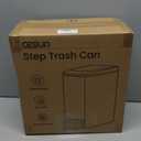 Cesun Small Bathroom Trash Can with Lid Soft Close, Step Pedal, 6 Liter / 1.6 Gallon Stainless Steel Garbage Can with Removable Inner Bucket, Anti-Fingerprint Finish (Matt Black)